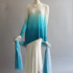 Blue cashmere Magaschoni cashmere knit