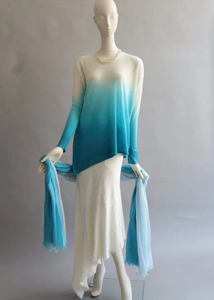 Blue cashmere Magaschoni cashmere knit