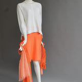 White top in silk/linen by Magaschoni