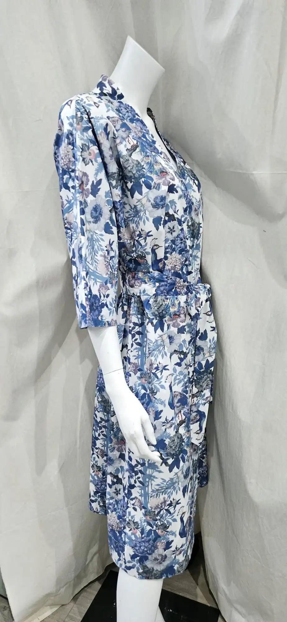 camberwell peacock blue long kimono