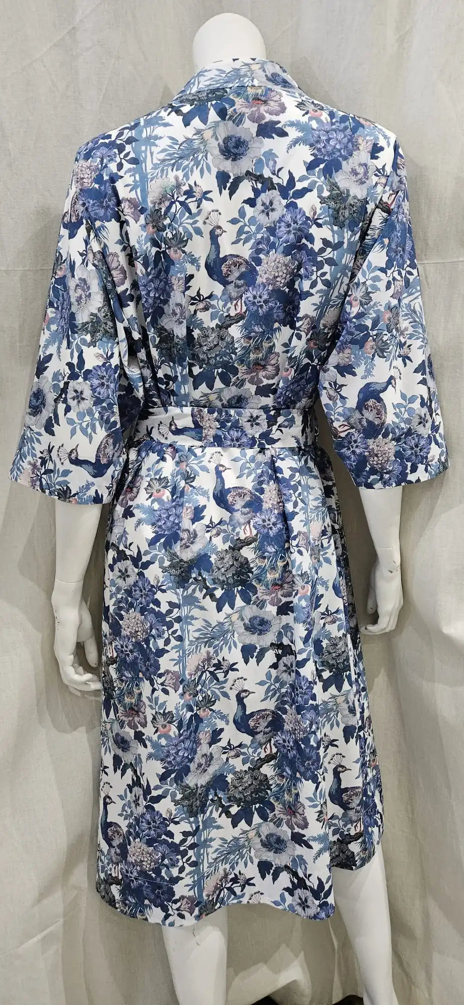 camberwell peacock blue long kimono