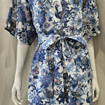 liberty print camberwell peacock blue short kimono