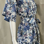 liberty print camberwell peacock blue short kimono