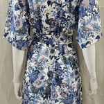 liberty print camberwell peacock blue short kimono