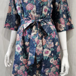 liberty print camberwell peacock pink long kimono
