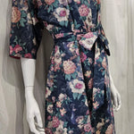 liberty print camberwell peacock pink long kimono