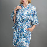 Camberwell Peacock Blue Short Kimono