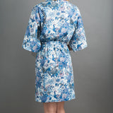 Camberwell Peacock Blue Short Kimono