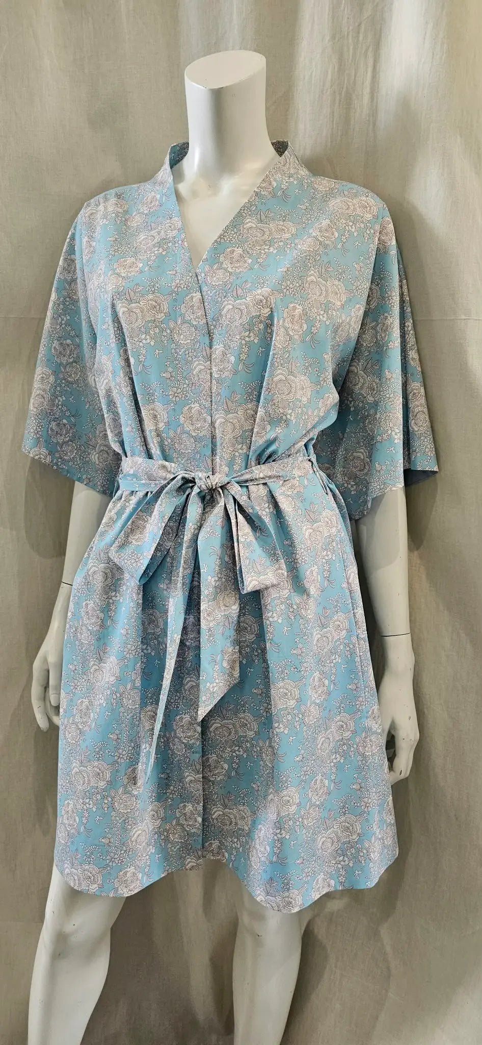 liberty print cambridge lace short kimono