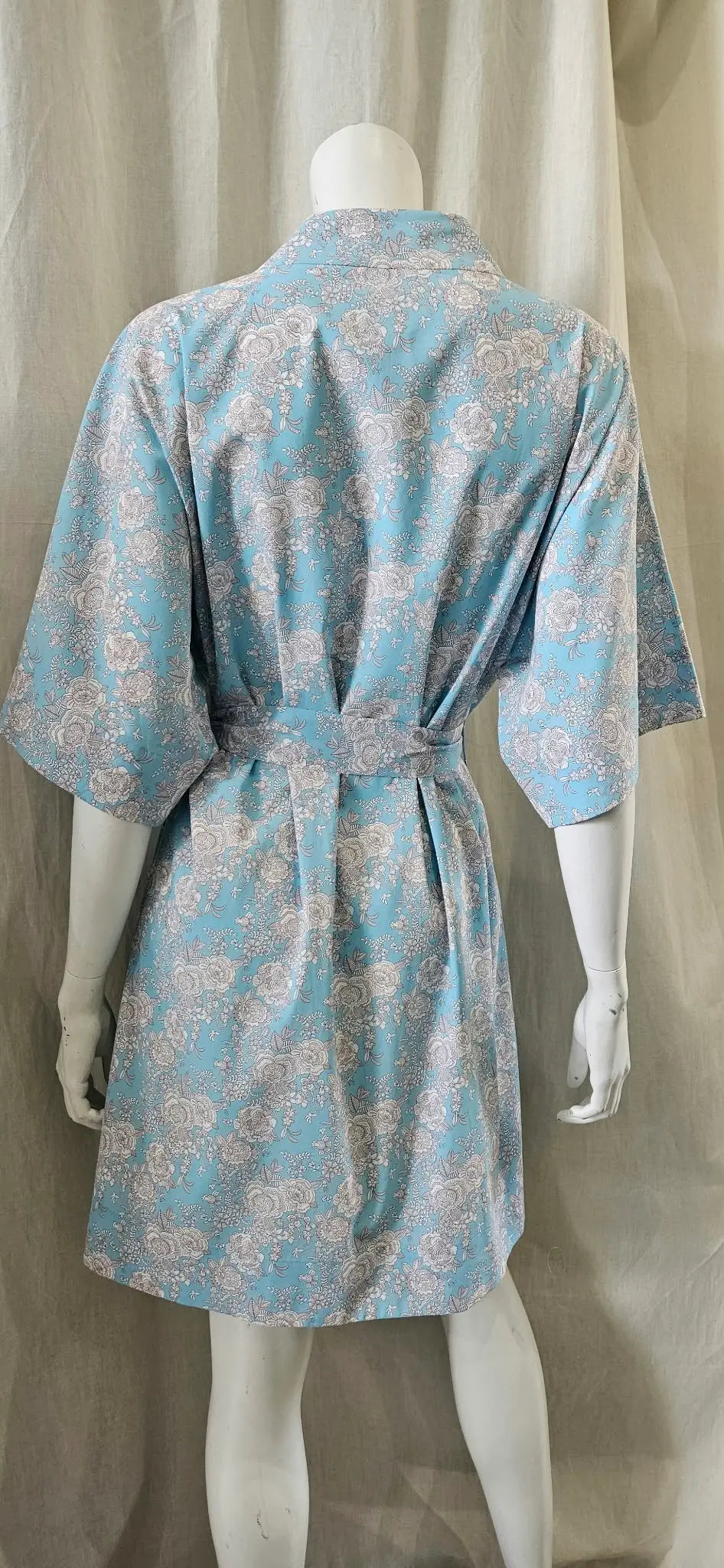 liberty print cambridge lace short kimono