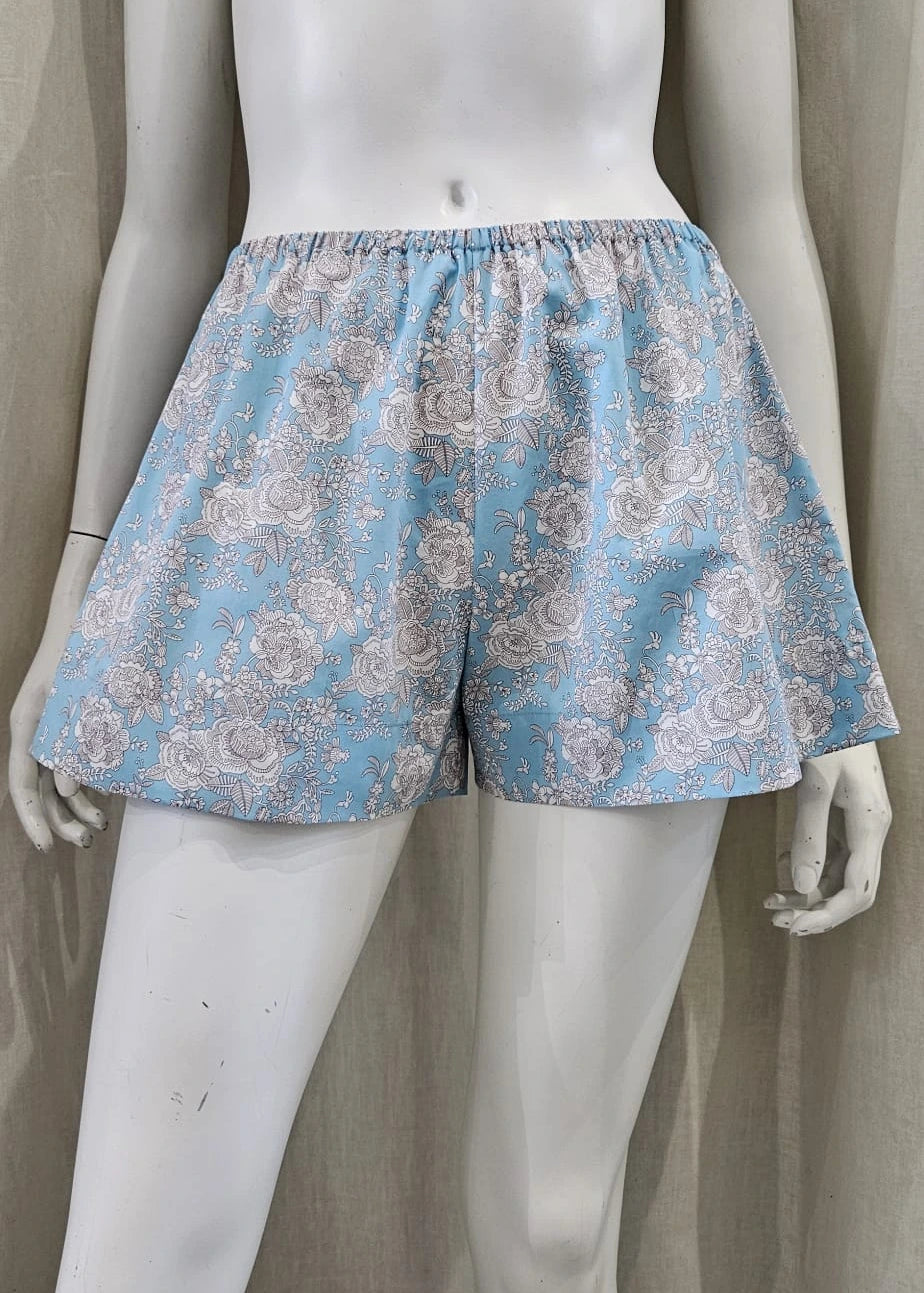 liberty print cambridge lace shorts