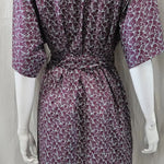 liberty print dawn dream burgundy short kimono