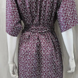 liberty print dawn dream burgundy short kimono