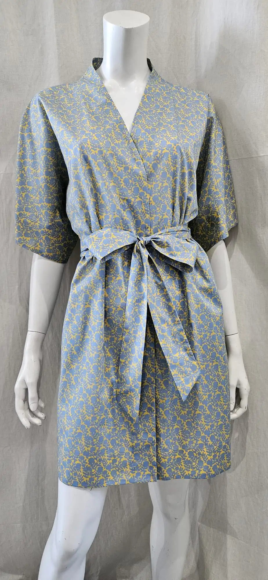 liberty print dawn dream gold short kimono