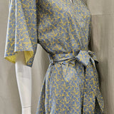 liberty print dawn dream gold short kimono