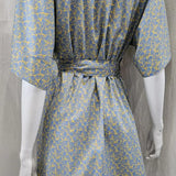 liberty print dawn dream gold short kimono