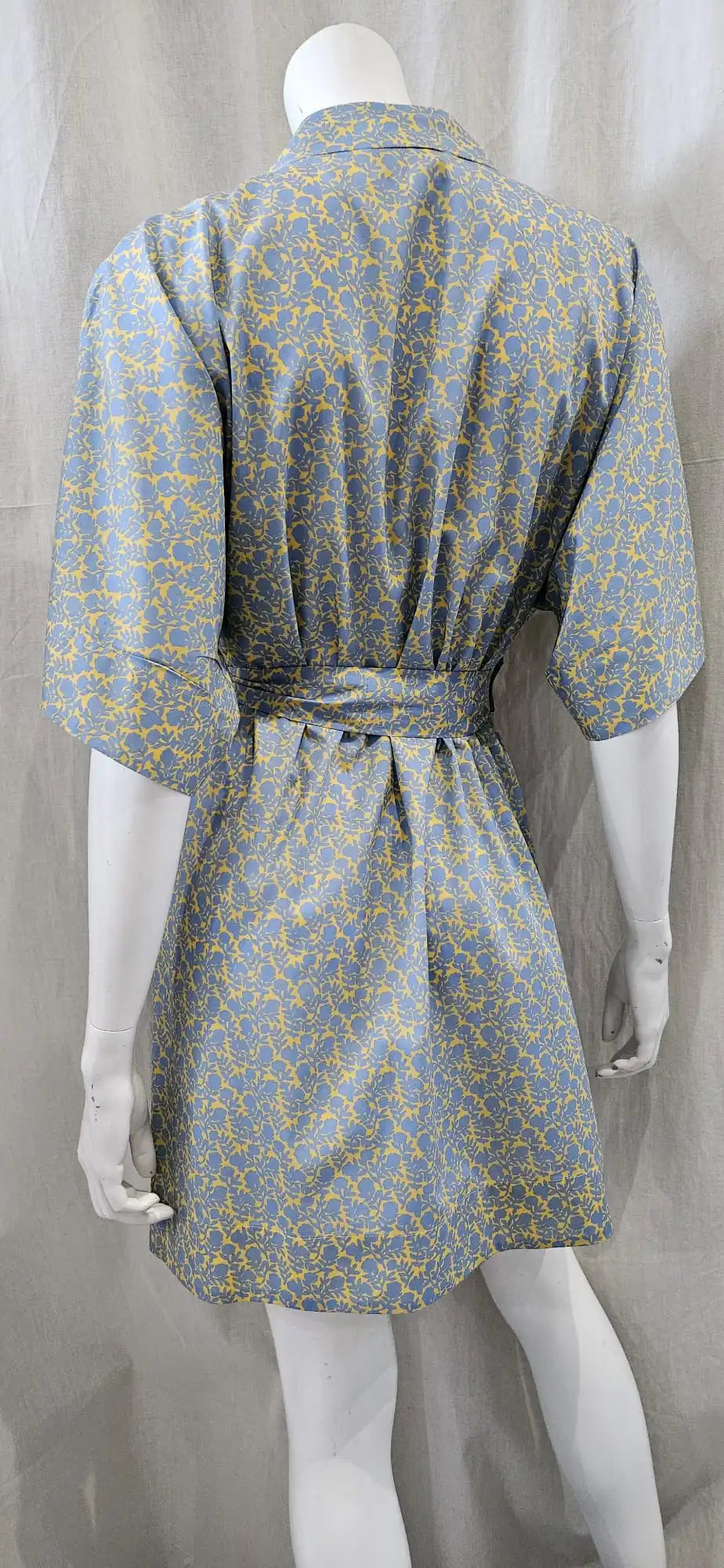 liberty print dawn dream gold short kimono