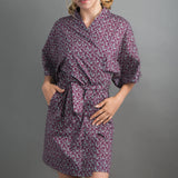 Dawn Dream Burgundy Short Kimono