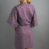 Dawn Dream Burgundy Short Kimono
