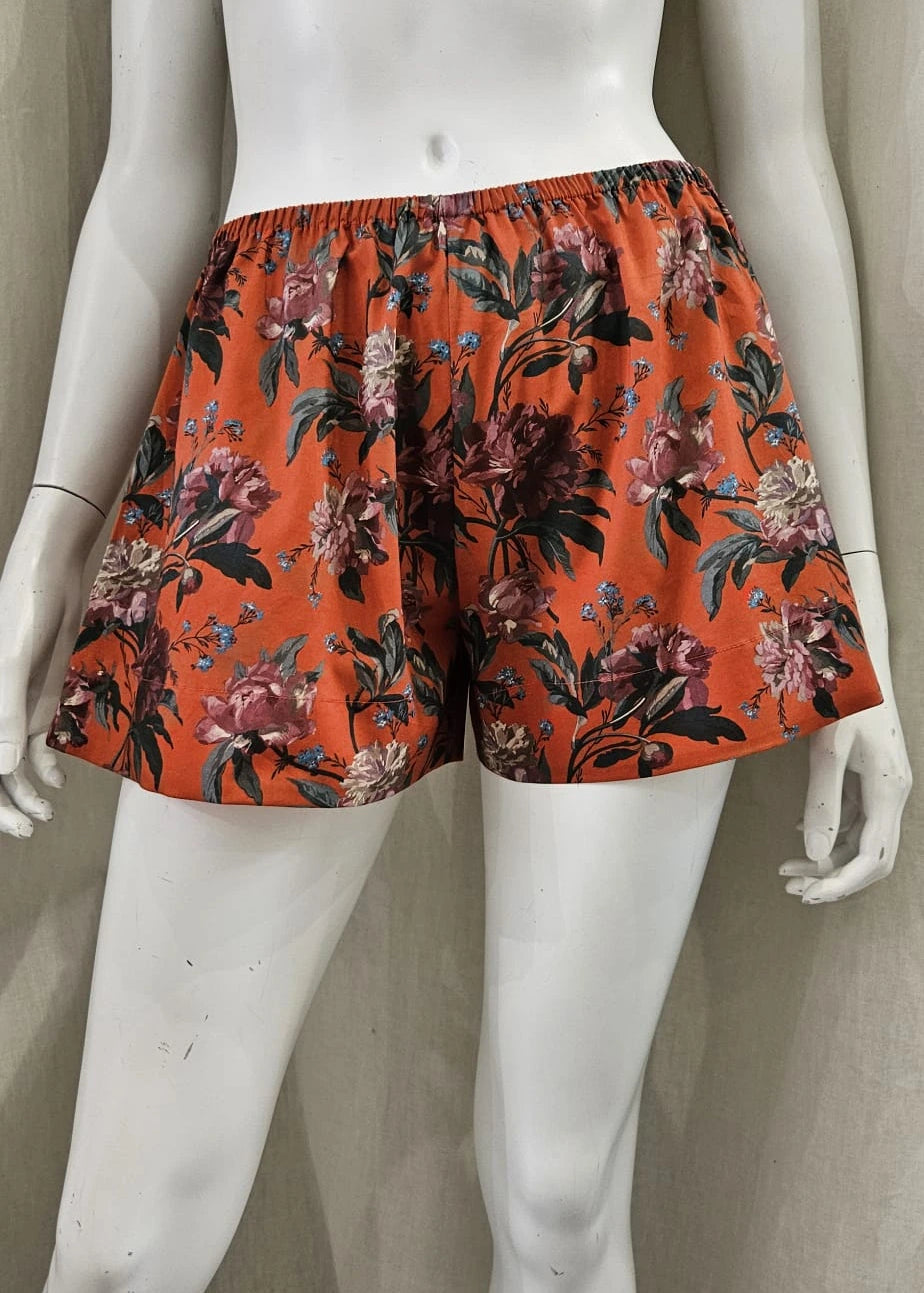 liberty print decadent blooms shorts