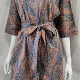 liberty print felix and isabelle blue orange long kimono