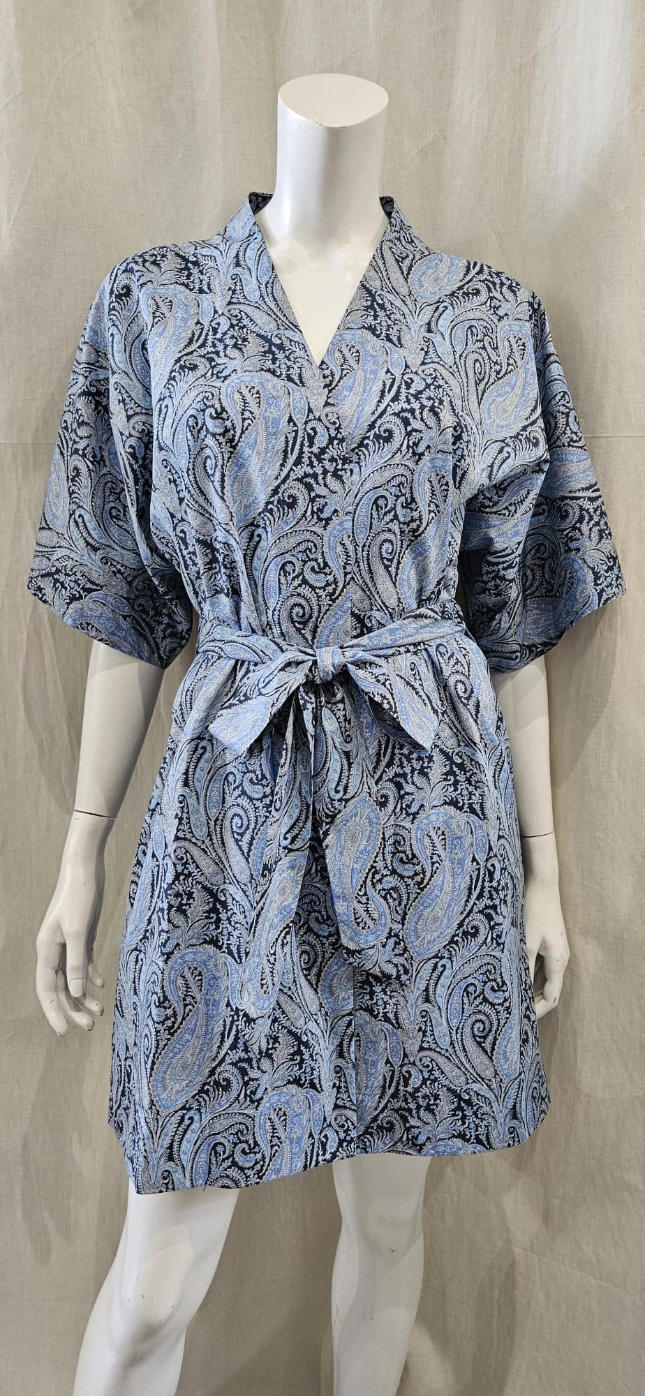 liberty print felix and isabelle blue short kimono