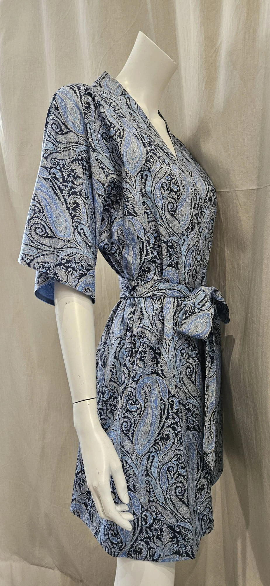 liberty print felix and isabelle blue short kimono