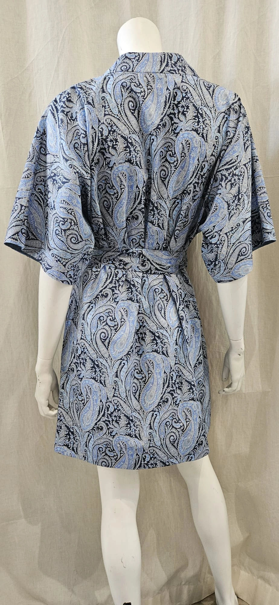 liberty print felix and isabelle blue short kimono
