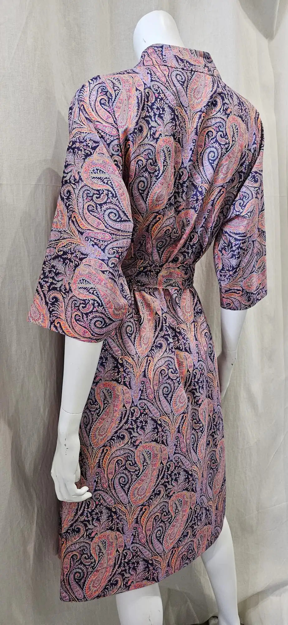 liberty print felix and isabelle purple long kimono
