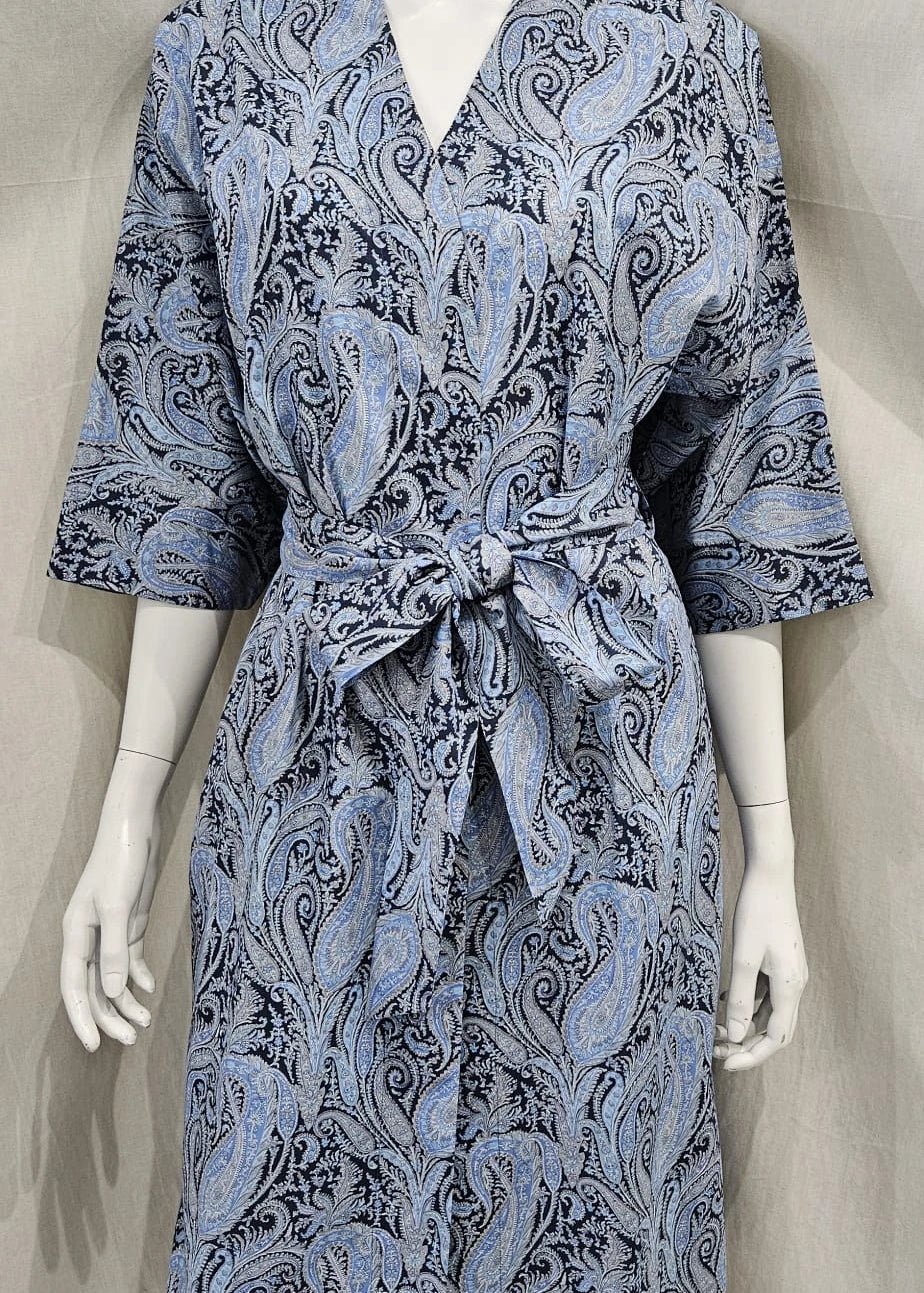 liberty print felix and isabelle blue long kimono