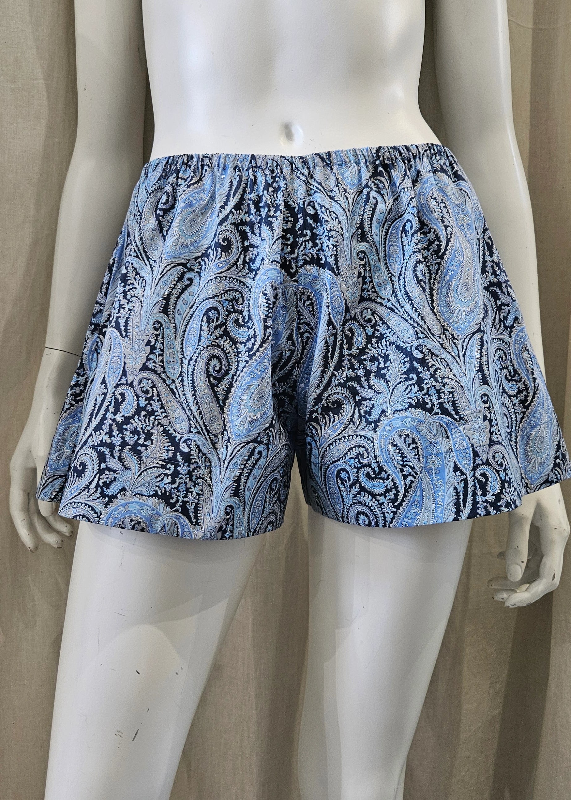liberty print felix and isabelle blue shorts