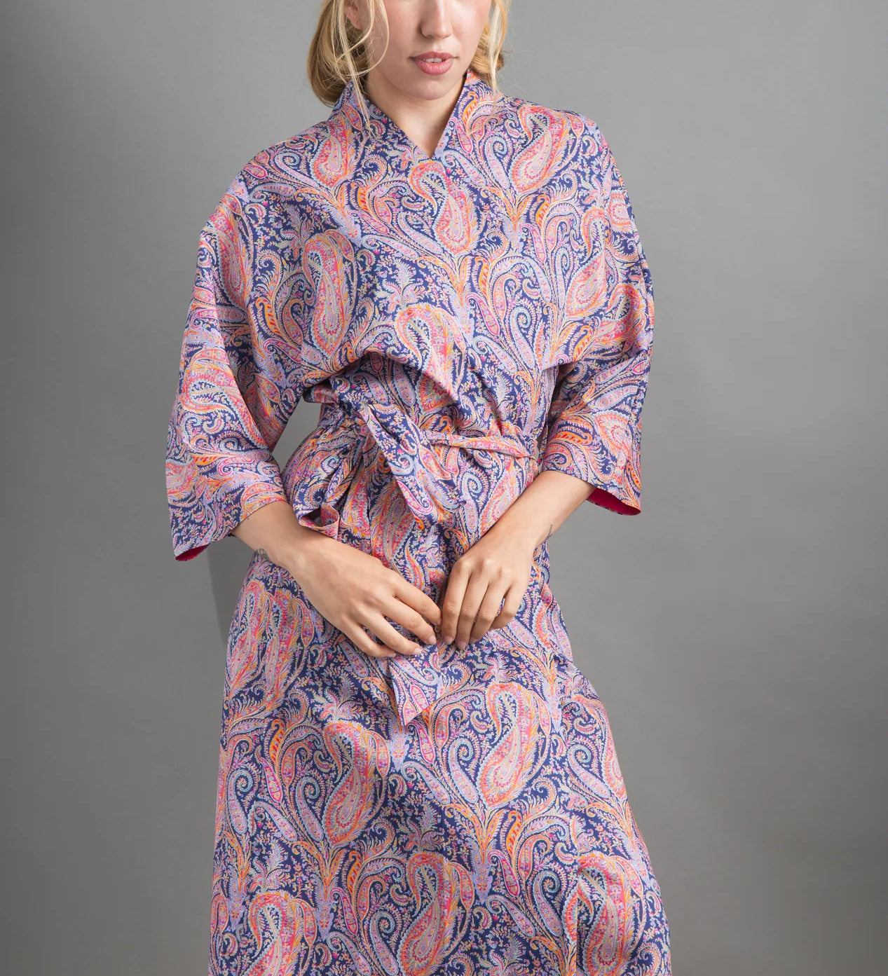 felix and isabelle purple long kimono