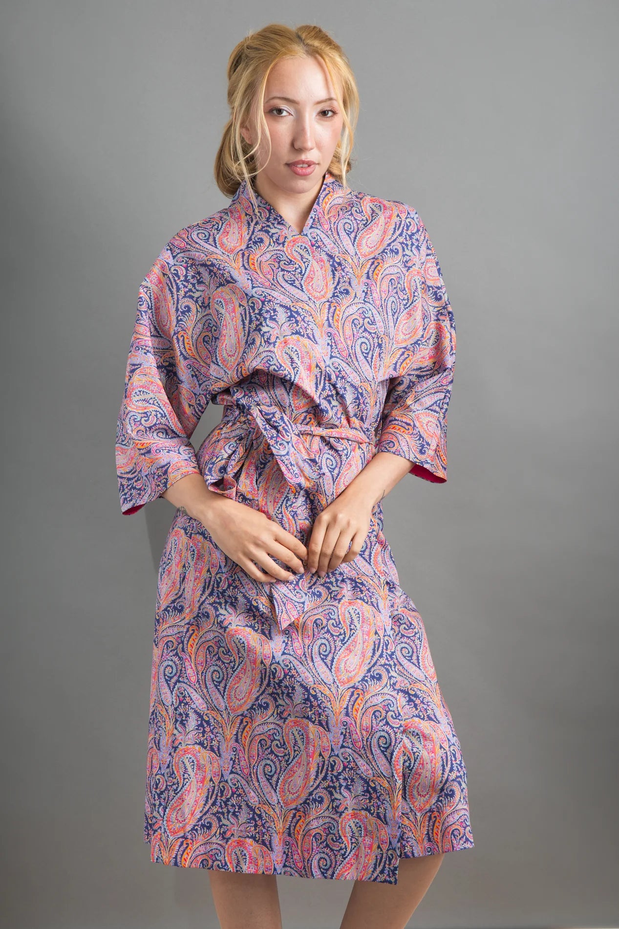 felix and isabelle purple long kimono