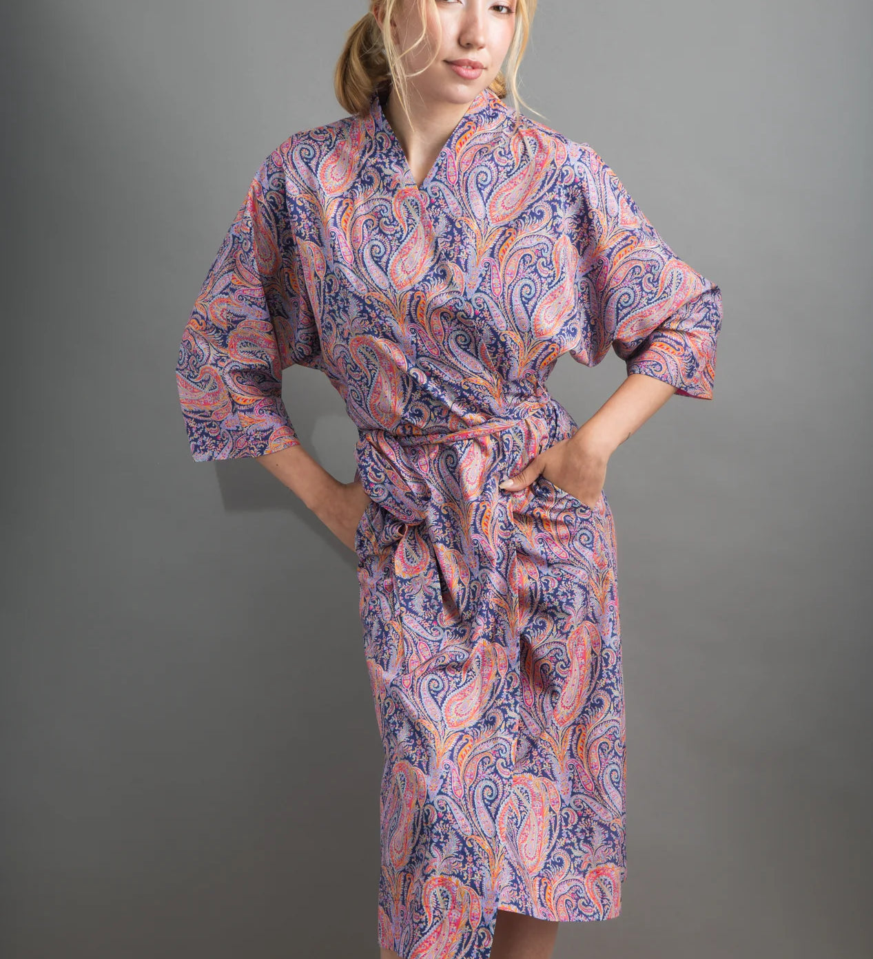 felix and isabelle purple long kimono
