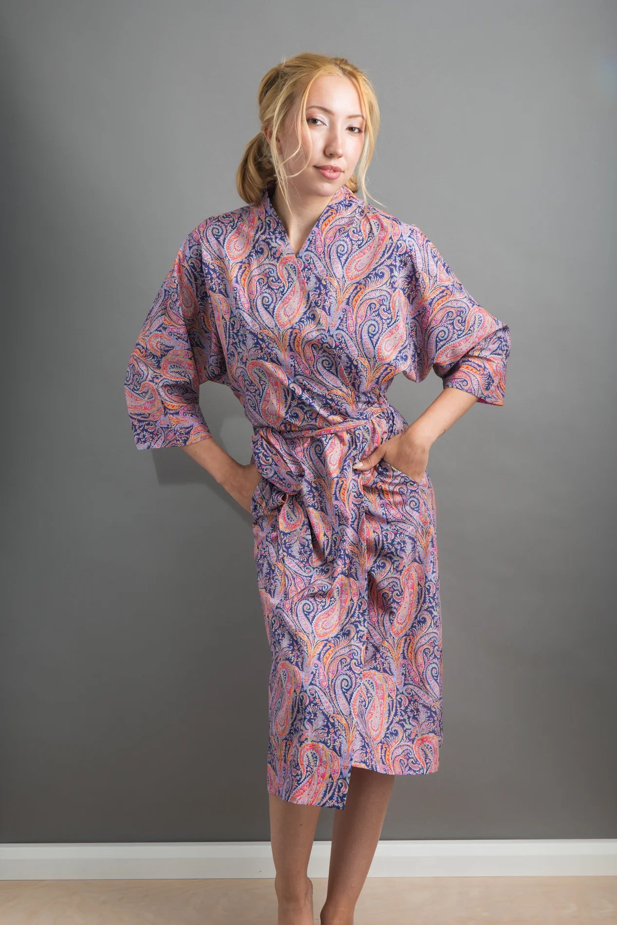 felix and isabelle purple long kimono