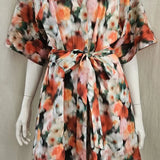 Hazy Days Orange Short Kimono