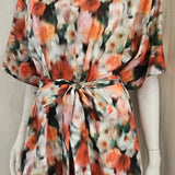 Hazy Days Orange Short Kimono