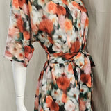 Hazy Days Orange Short Kimono