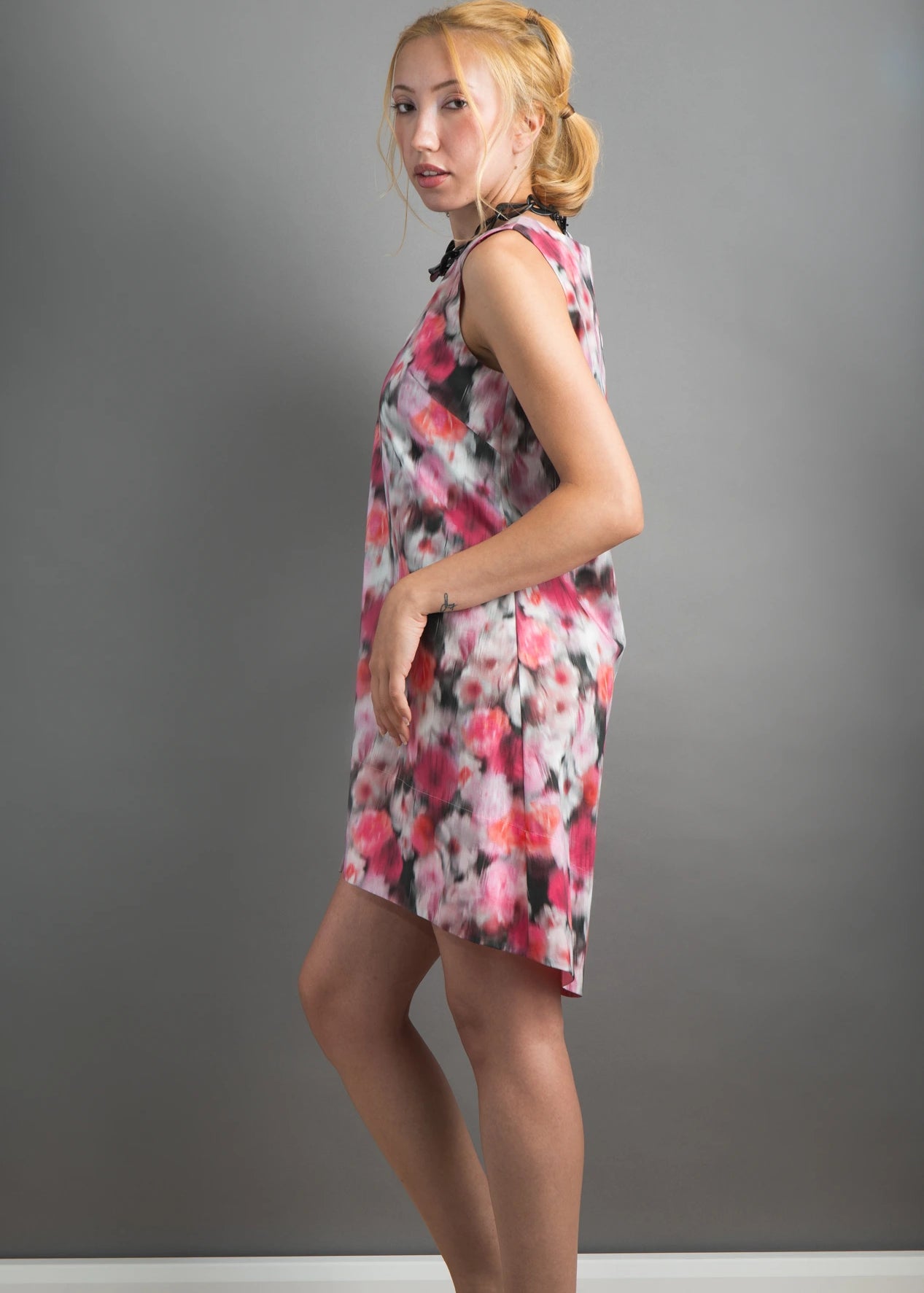 liberty print hazy days pink dress