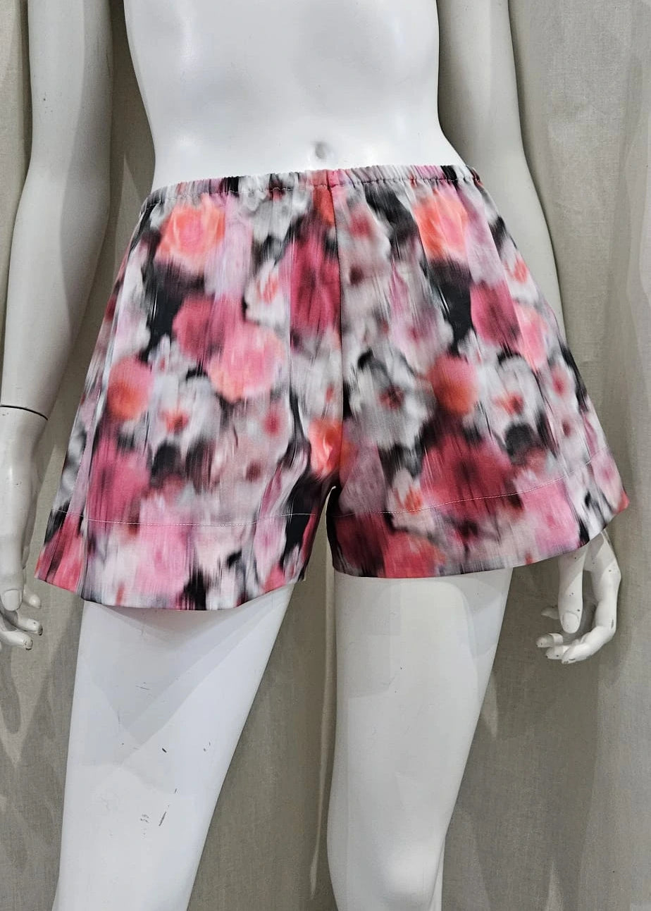 liberty print hazy days pink shorts
