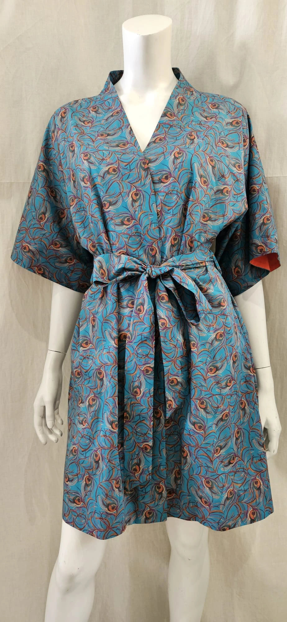 liberty print isadora feather short kimono