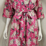lilac fuchsia long kimono