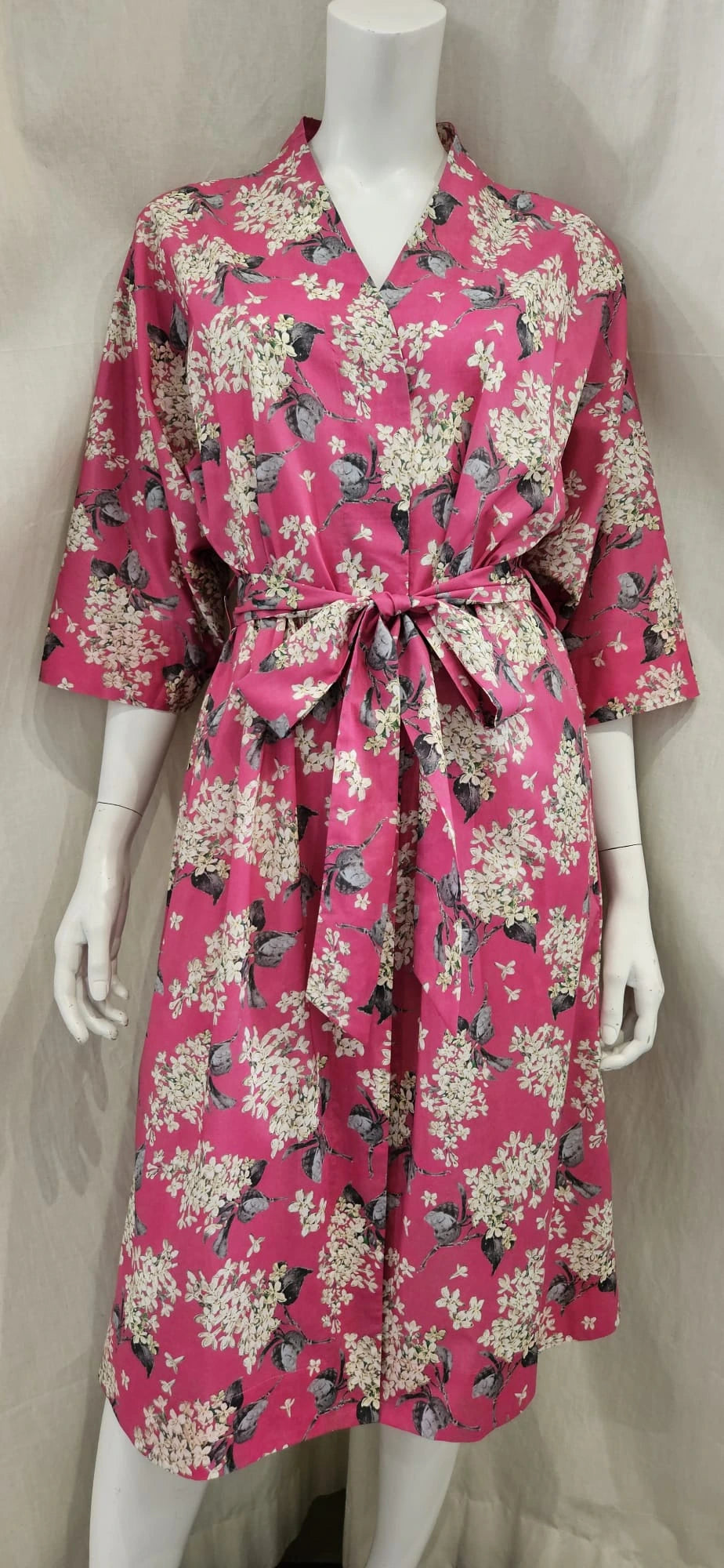 lilac fuchsia long kimono