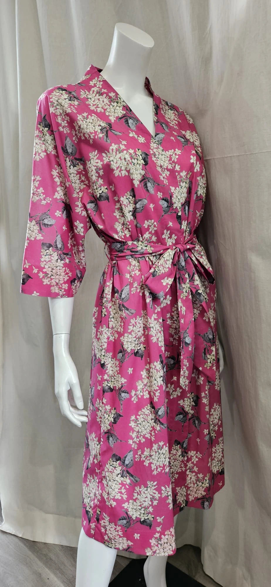 lilac fuchsia long kimono