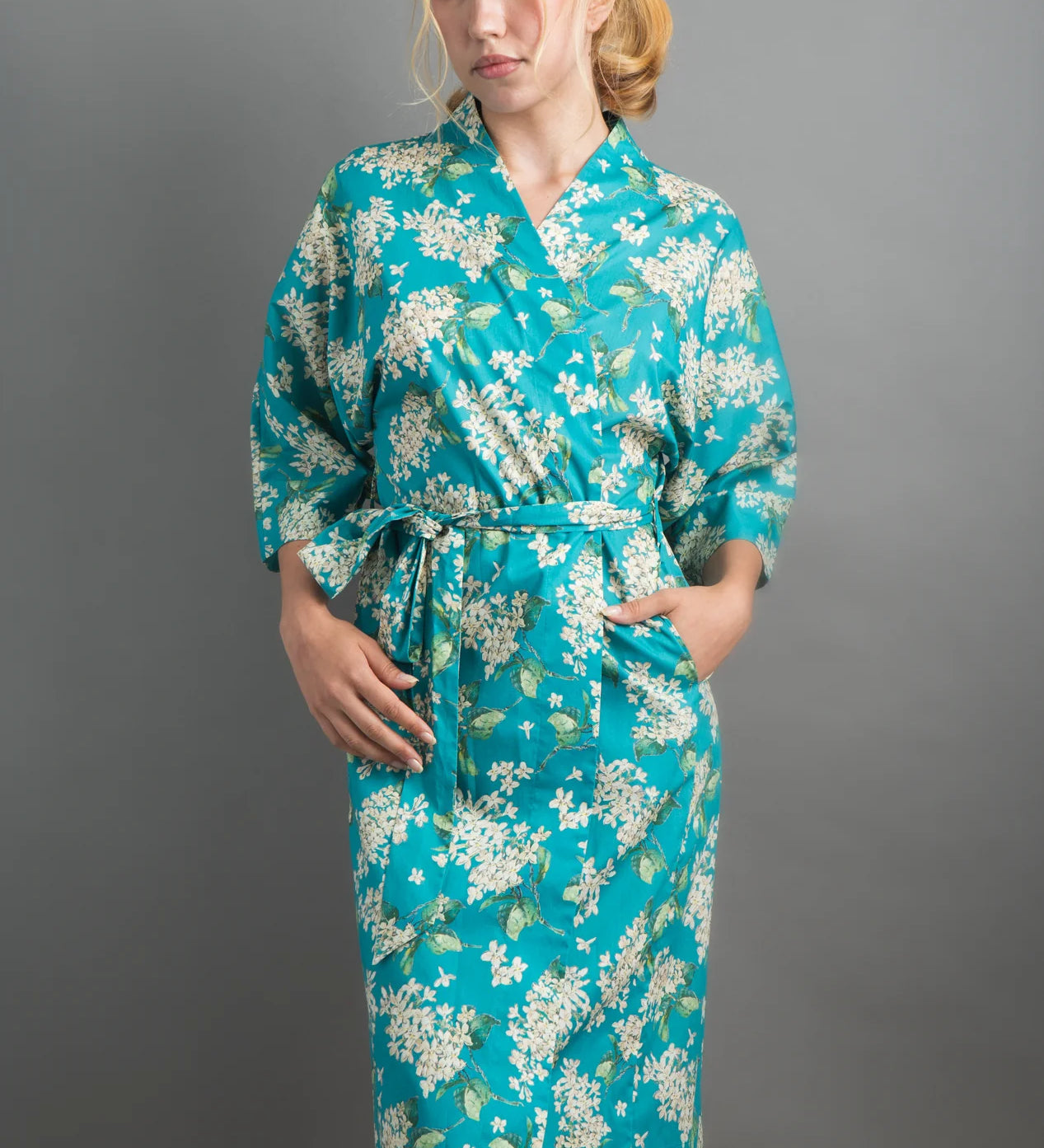 lilac jade long kimono