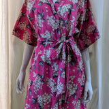 Lilac Fuchsia Short Kimono