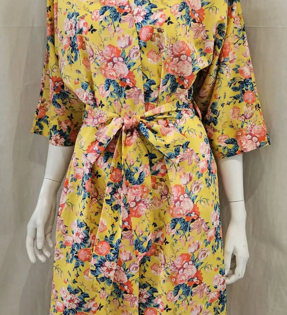 magical bouquet long kimono