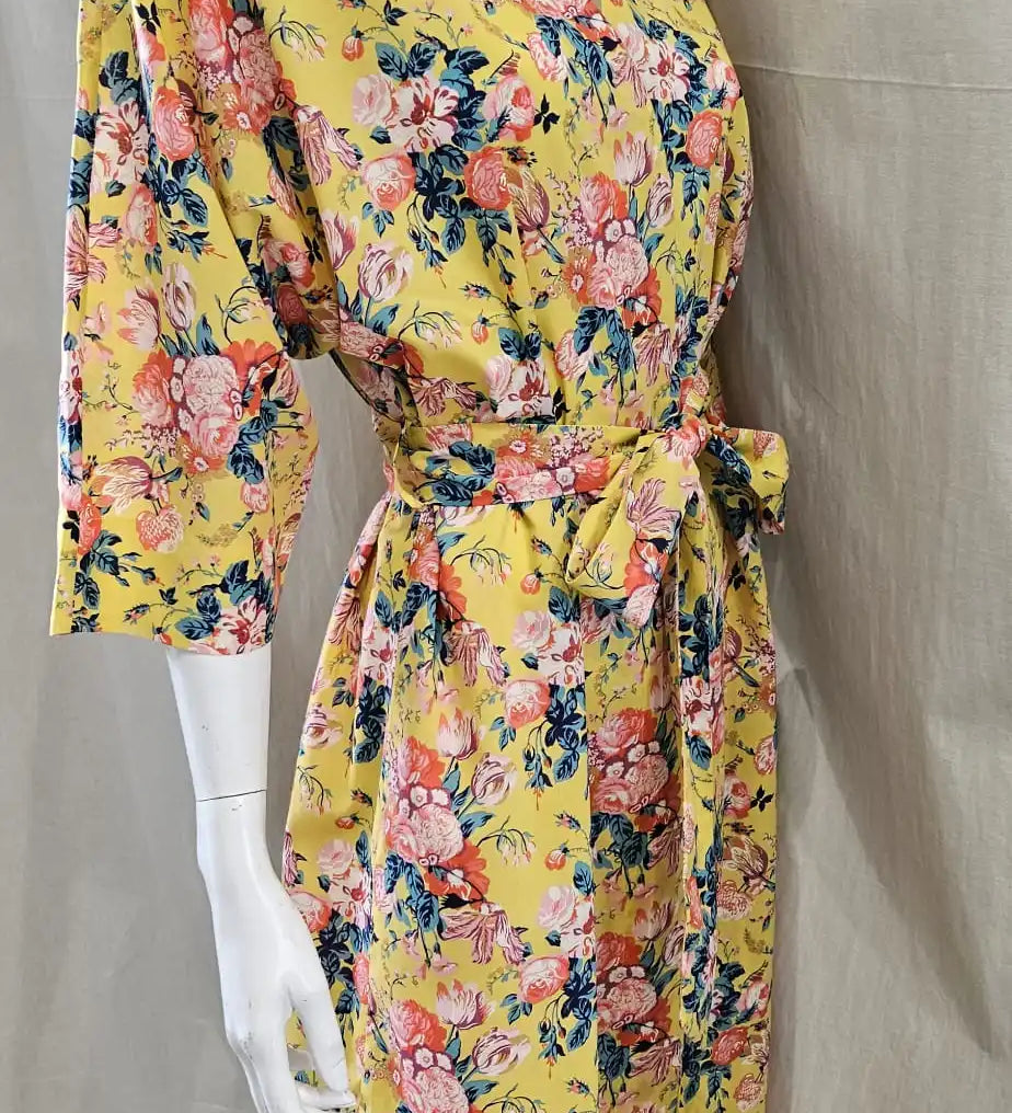 magical bouquet long kimono