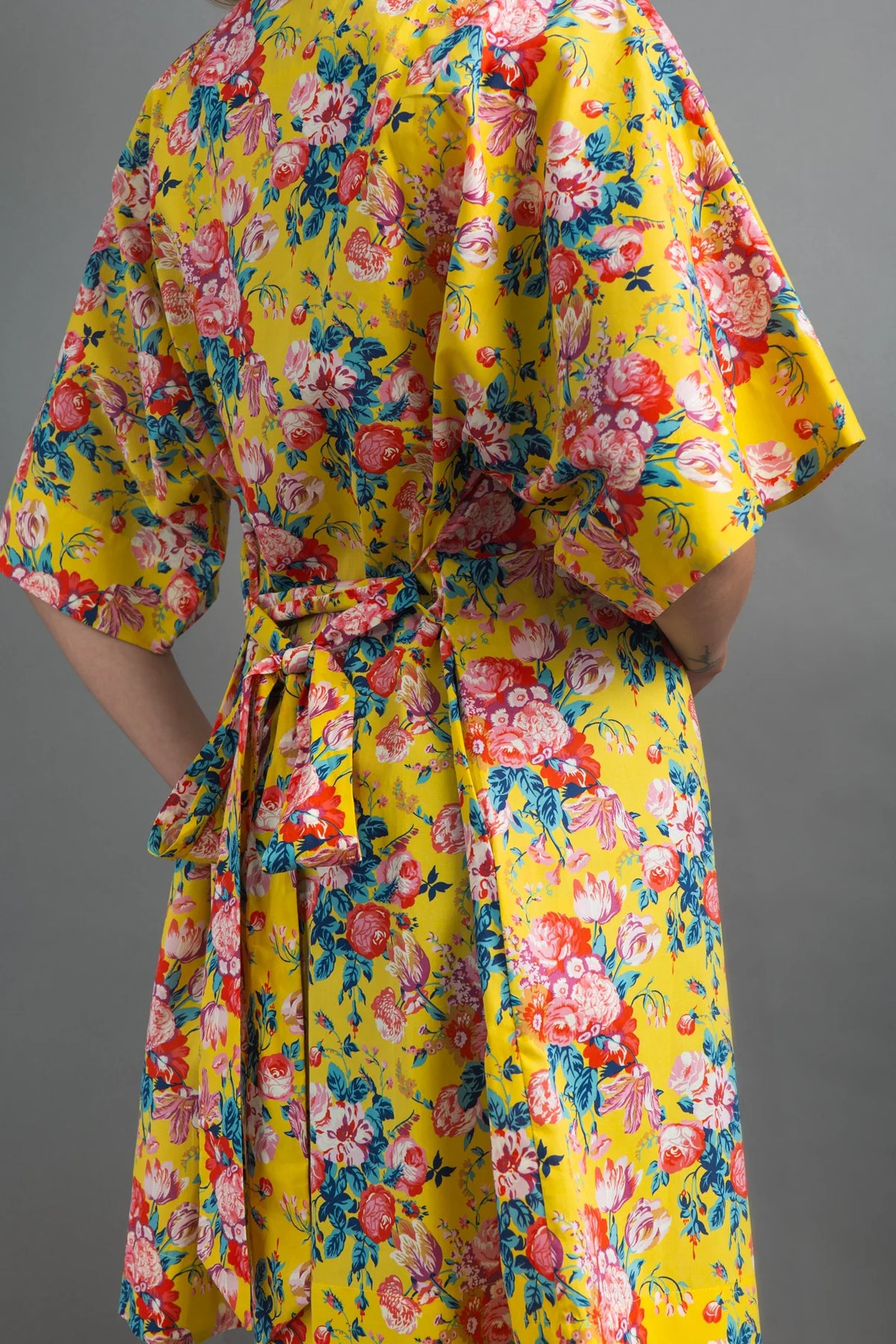 liberty print magical bouquet short kimono