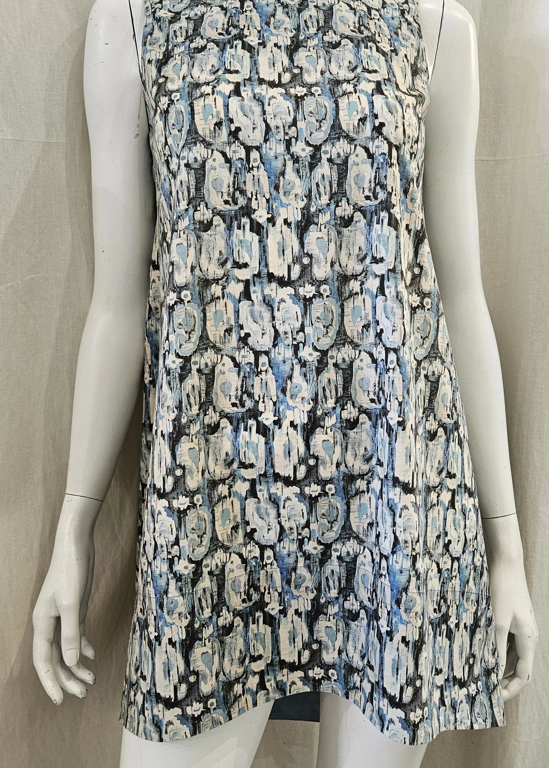 liberty print majesty blue dress
